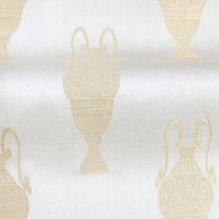 NEMAL Ivory Gold Porcelain Jars Jacquard Brocade Fabric - Classic & Modern