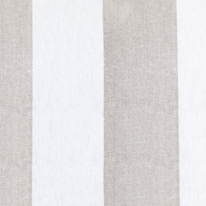 Newport 100% Linen Large Stripe Beige Fabric - Classic & Modern