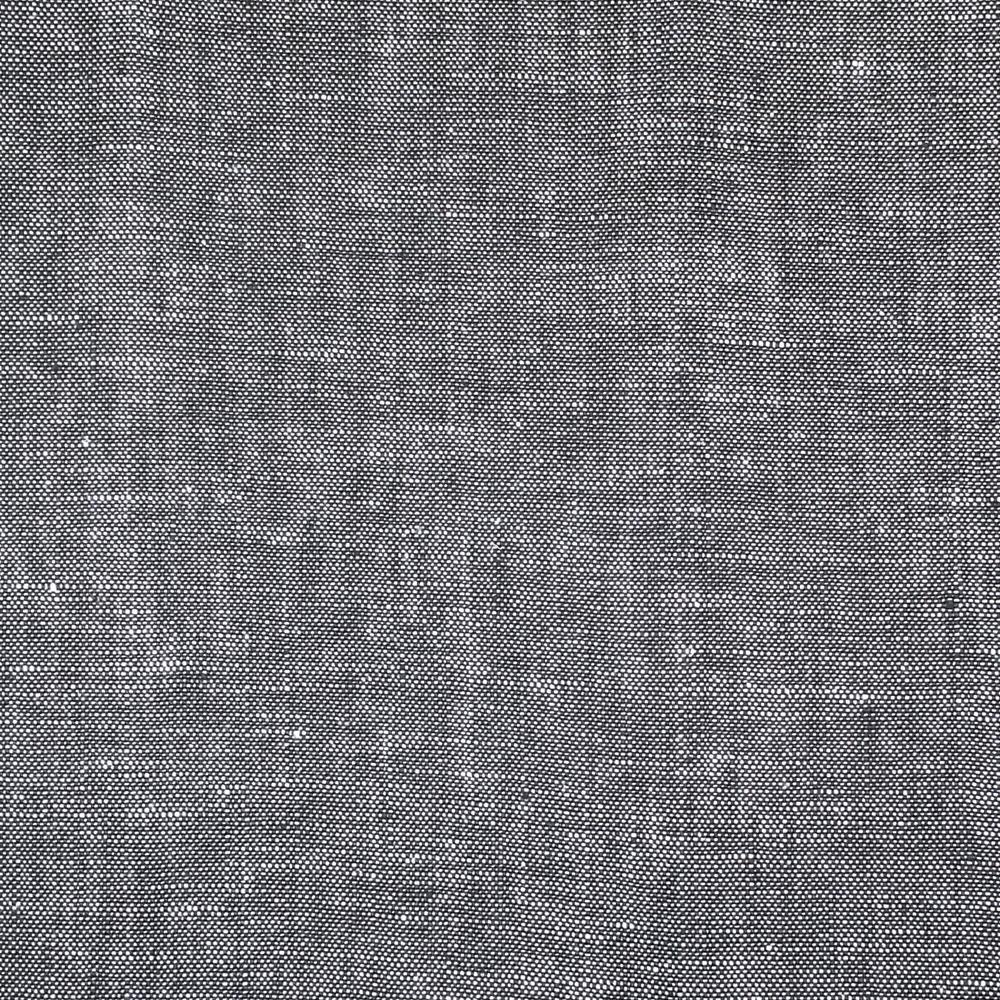Newport 100% Linen Solid Black Fabric - Classic & Modern