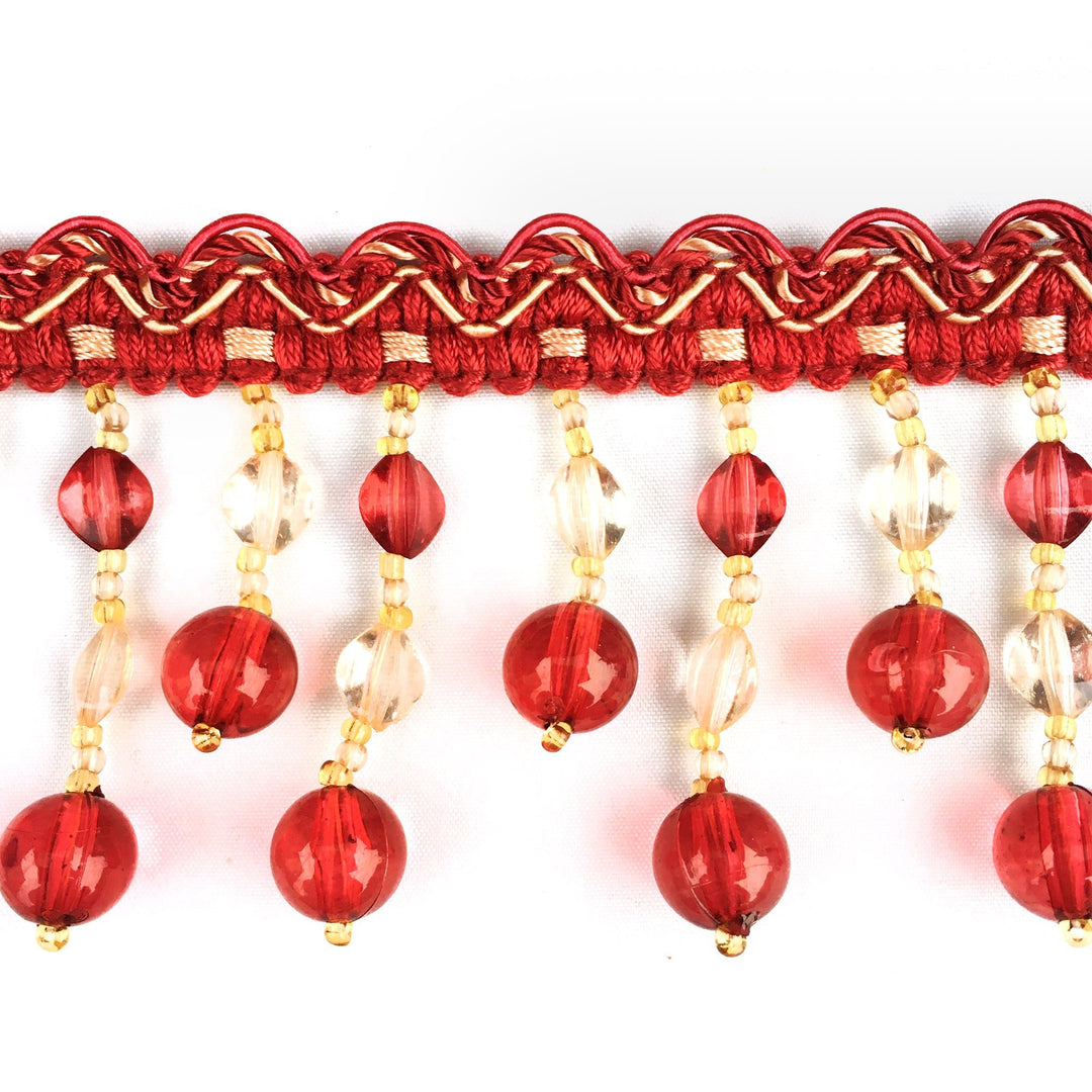 2 Decorative Red & Gold Tassels, Crafts, Sewing, Trim, Curtains, 8