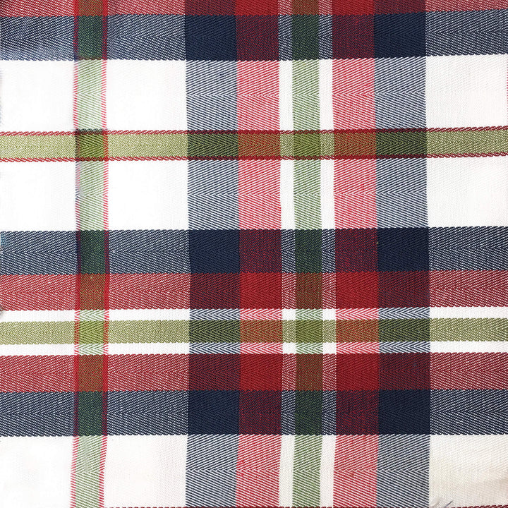 Red Blue Green Check Plaid Canvas Fabric Classic Modern Fabrics