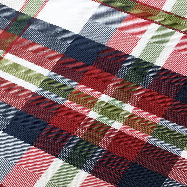 Red Blue Green Check Plaid Canvas Fabric Classic Modern Fabrics
