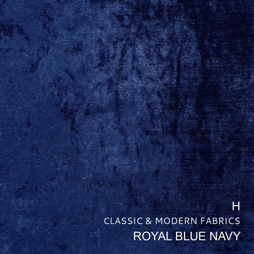 Royal Blue Soft Chenille Velvet Solid Tone on Tone Fabric - Classic Modern Fabrics