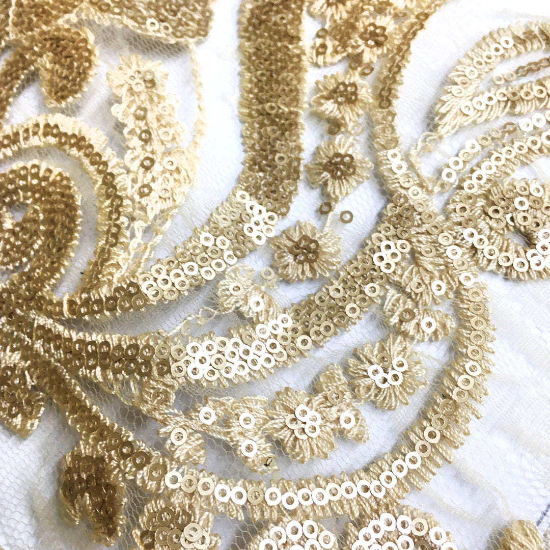 Savannah Metallic GOLD PINK Sequin Embroidery Mesh Lace / Dress Fabric Classic Modern Fabrics Savannah Metallic GOLD PINK Sequin Embroidery Mesh Lace / Dress Fabric Classic Modern Fabrics