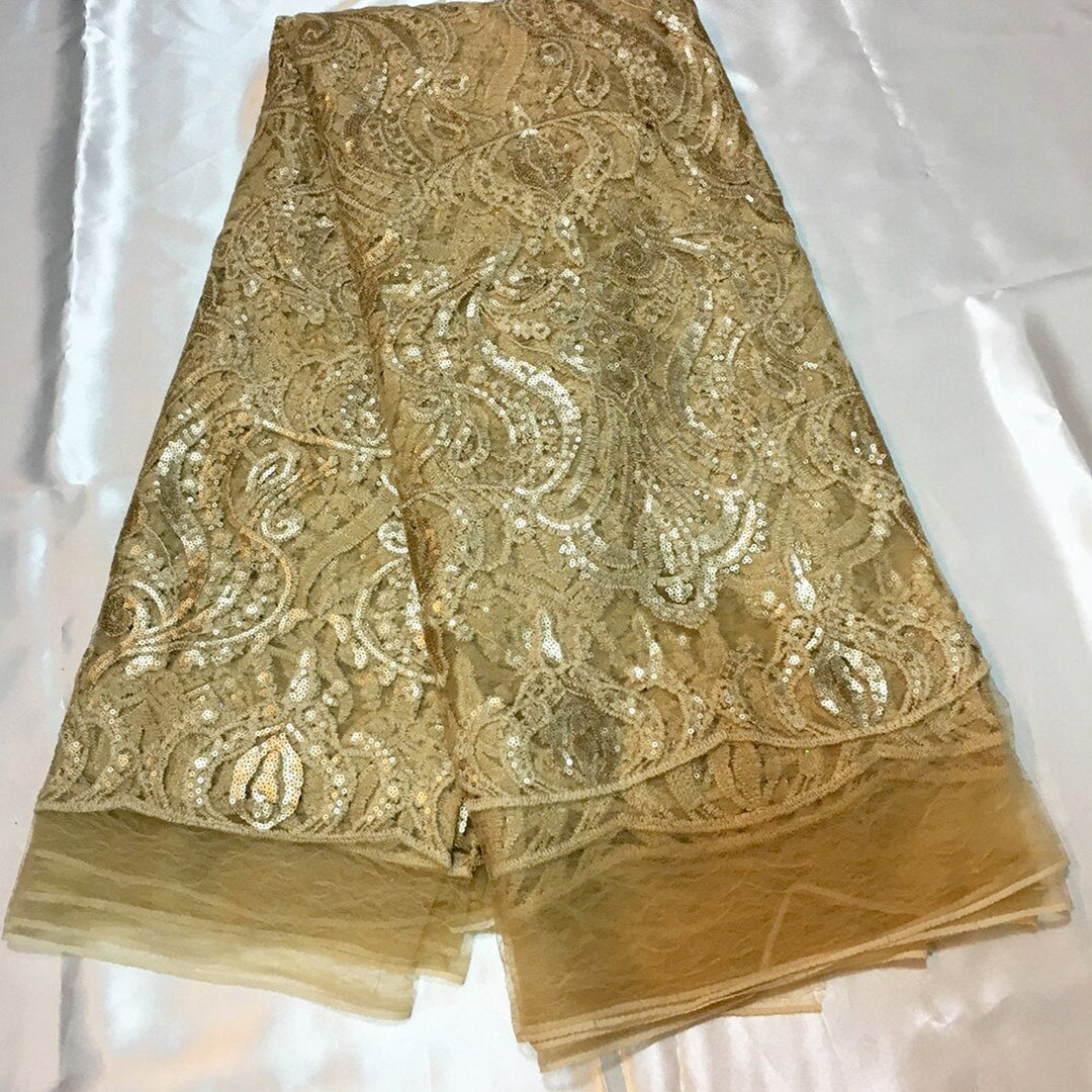 Savannah Metallic GOLD PINK Sequin Embroidery Mesh Lace / Dress Fabric Classic Modern Fabrics Savannah Metallic GOLD PINK Sequin Embroidery Mesh Lace / Dress Fabric Classic Modern Fabrics
