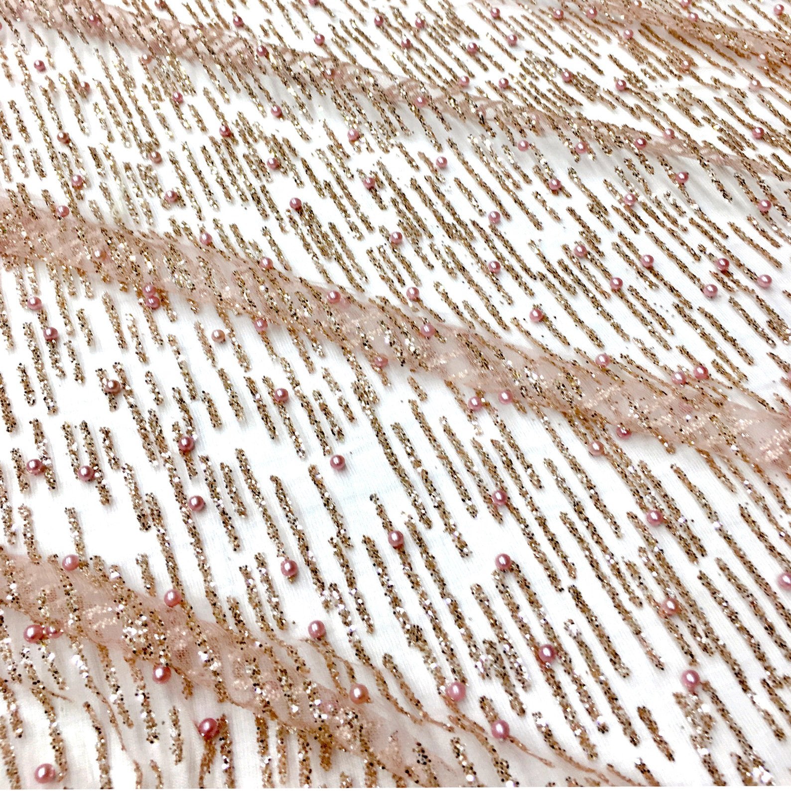 rose gold sequin dress fabric Glitz Sequin
