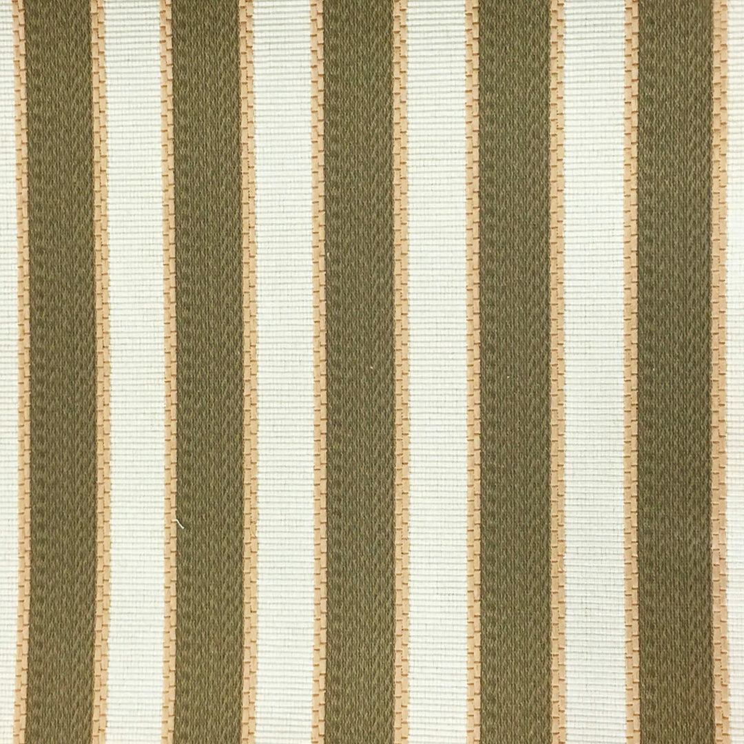SICILY Olive Ivory Striped Jacquard Fabric - Classic Modern Fabrics