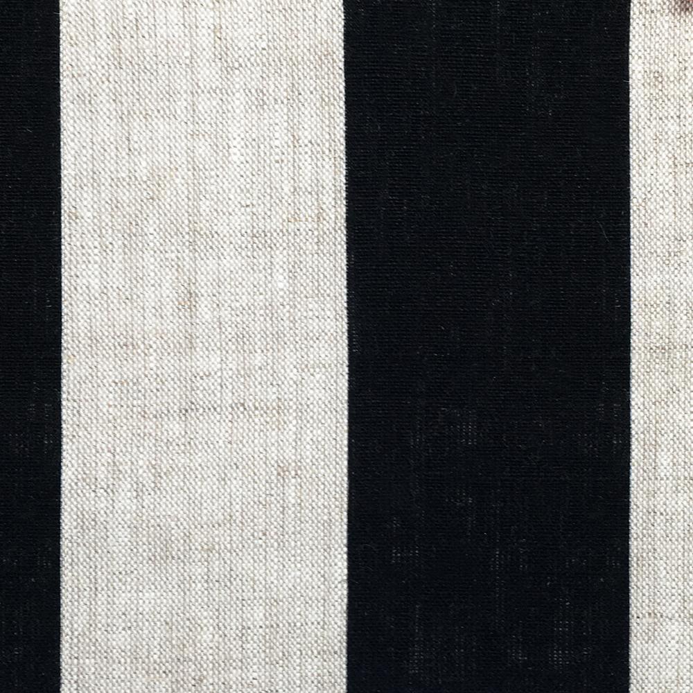 Stafford 100% Wide Linen Stripe Blue Natural Fabric - Classic & Modern