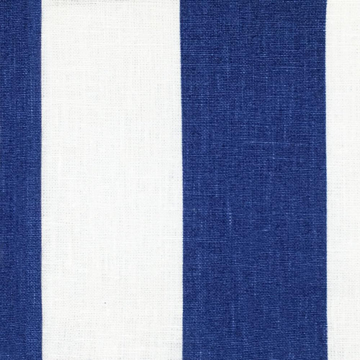 Stafford 100% Wide Linen Stripe Blue White Fabric - Classic & Modern