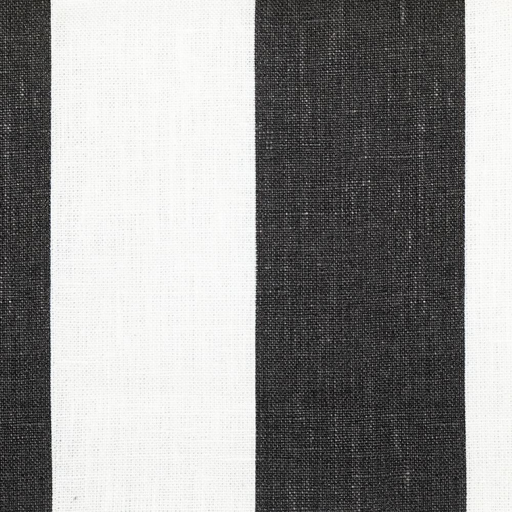 Stafford 100% Wide Linen Stripe Gray White Fabric - Classic & Modern