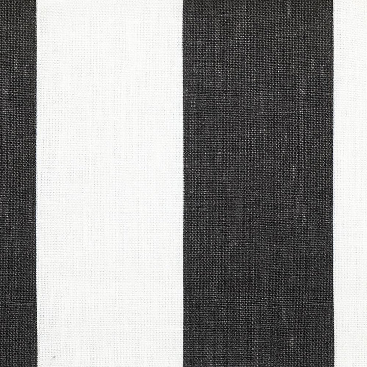 Stafford 100% Wide Linen Stripe Gray White Fabric - Classic & Modern
