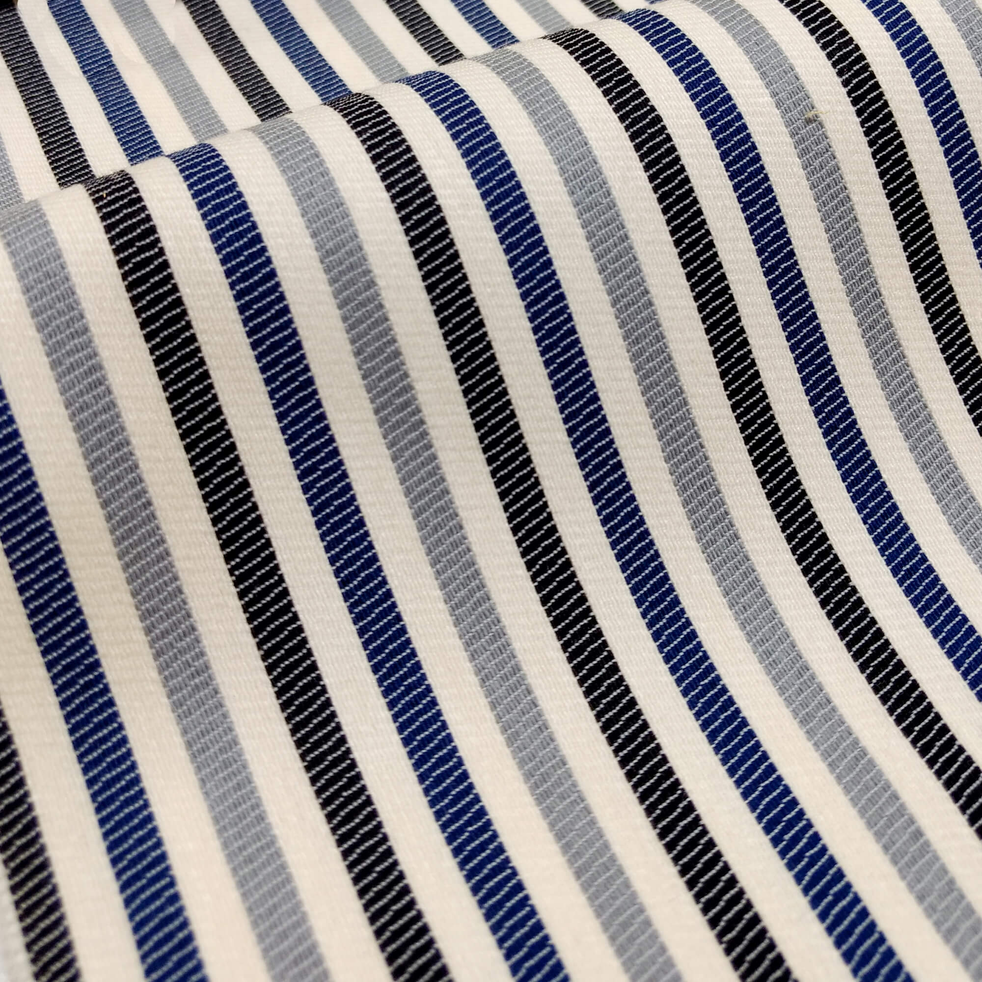 SUN Outdoor Gray Blue Striped Woven Heavy Duty Upholstery Fabric ...