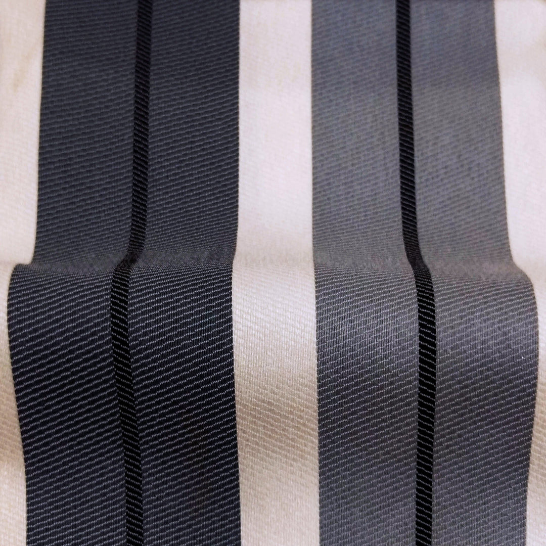 SUN Outdoor Gray Striped Woven Heavy Duty Upholstery Fabric - Classic & Modern