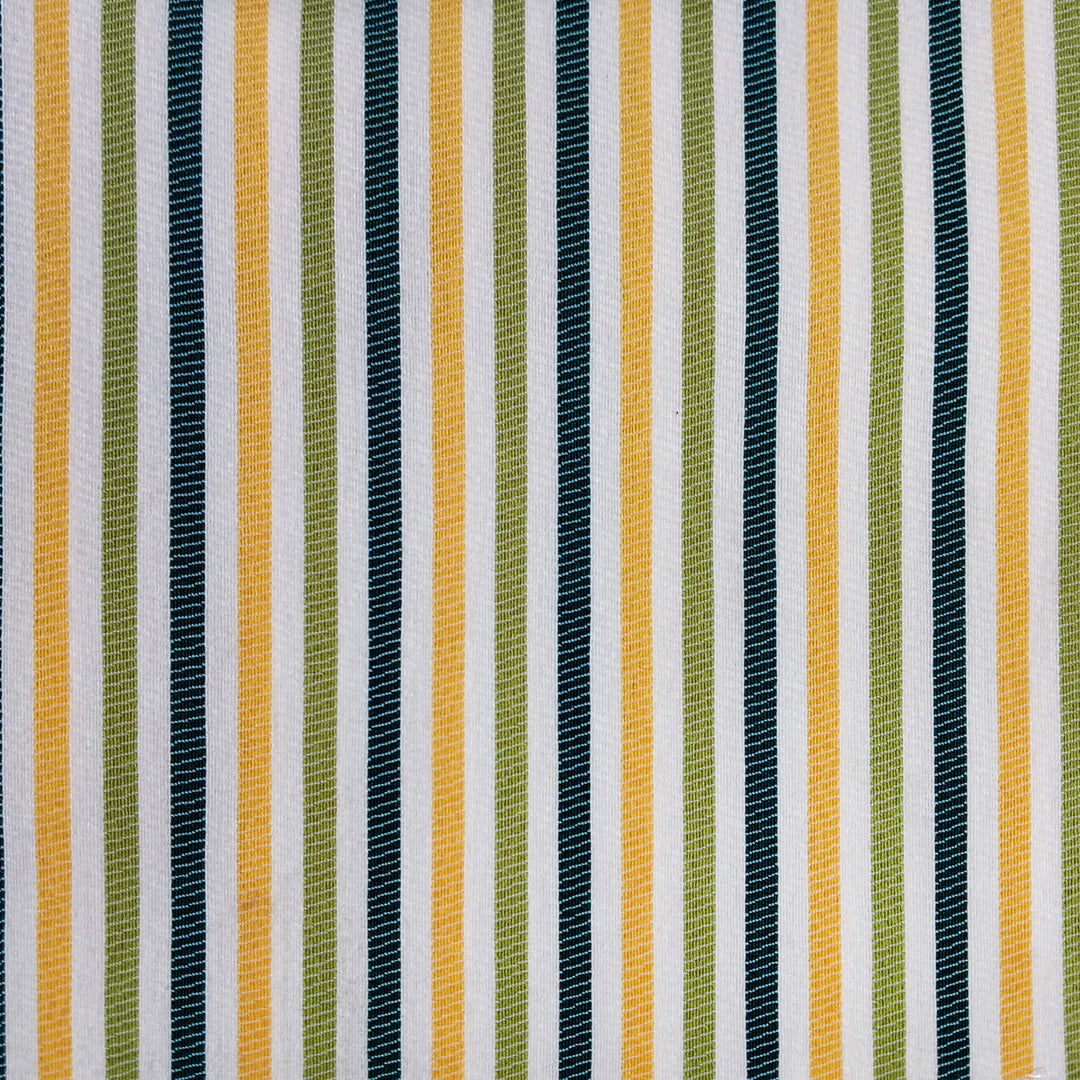 SUN Outdoor Green Yellow Striped Woven Heavy Duty Upholstery Fabric - Classic & Modern