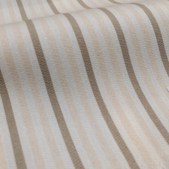 SUN Outdoor Ivory Peach Brown Yellow Striped Woven Heavy Duty Upholstery Fabric - Classic & Modern