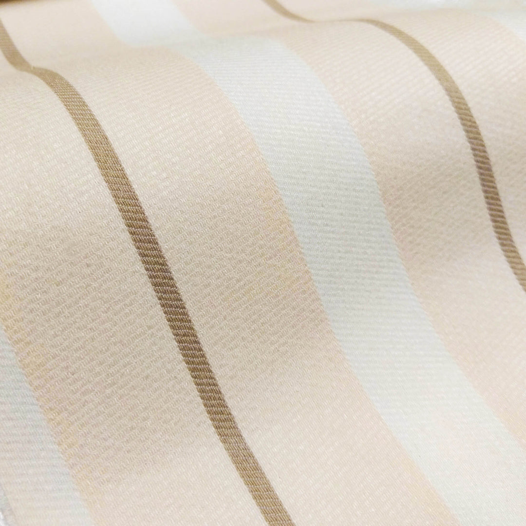 SUN Outdoor Peach Ivory Striped Woven Heavy Duty Upholstery Fabric - Classic & Modern