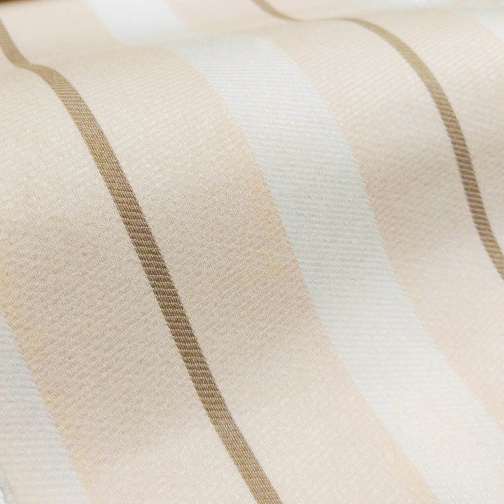 SUN Outdoor Peach Ivory Striped Woven Heavy Duty Upholstery Fabric - Classic & Modern