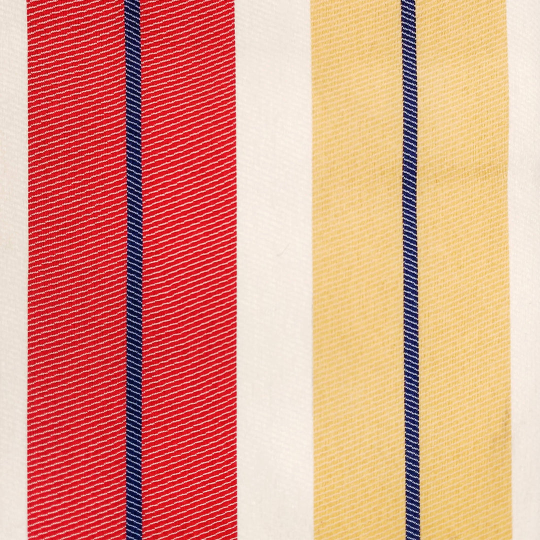 SUN Outdoor Red Yellow Striped Woven Heavy Duty Upholstery Fabric - Classic & Modern