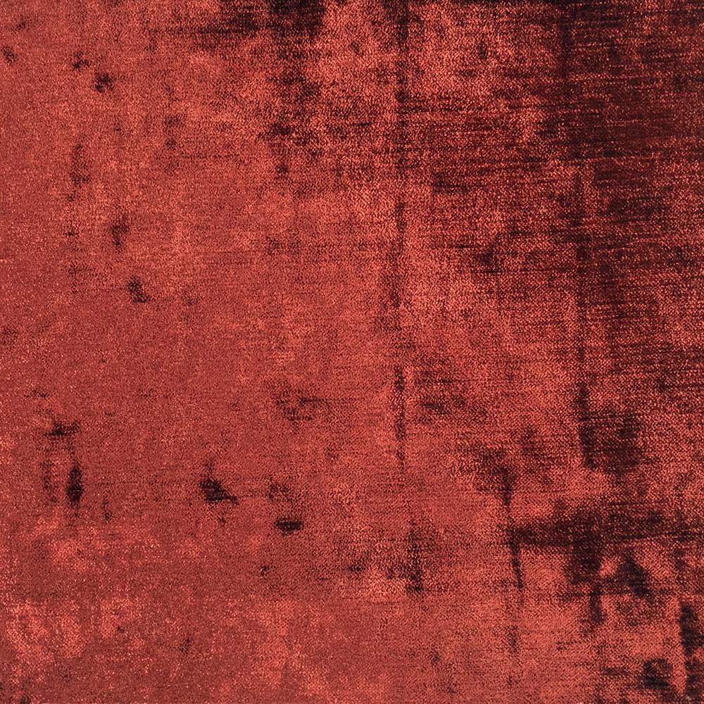 Terra Cotta Crimson Red Soft Chenille Velvet Solid Tone on Tone Fabric - Classic Modern Fabrics