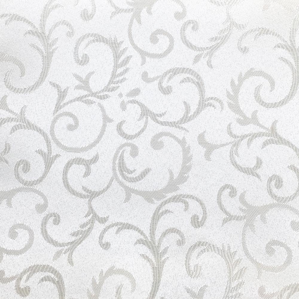 Tone on Tone Abstract Floral Scroll Jacquard Off-White Fabric - Classic & Modern