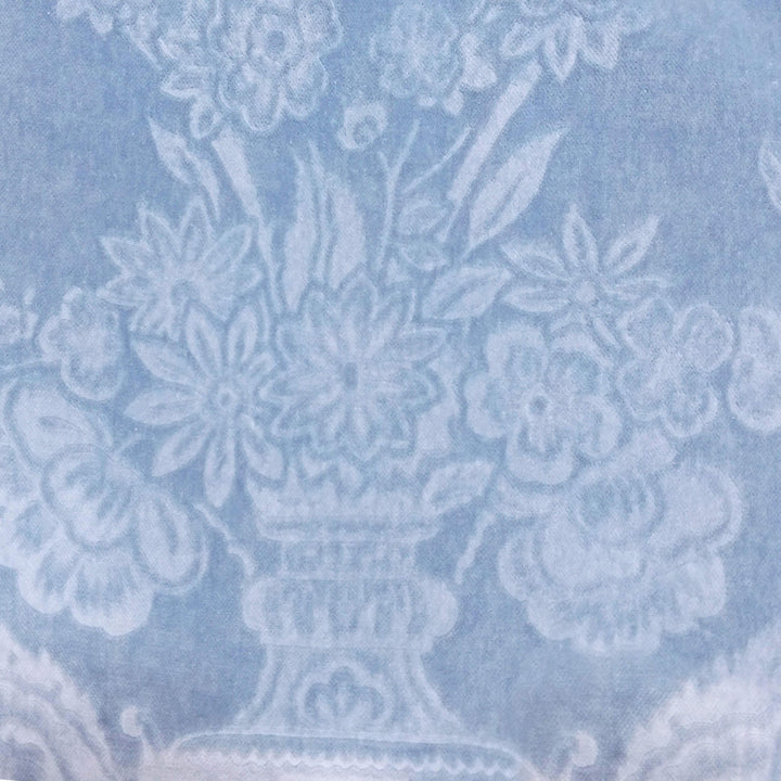 Velero Blue Floral Velvet Fabric - Classic & Modern