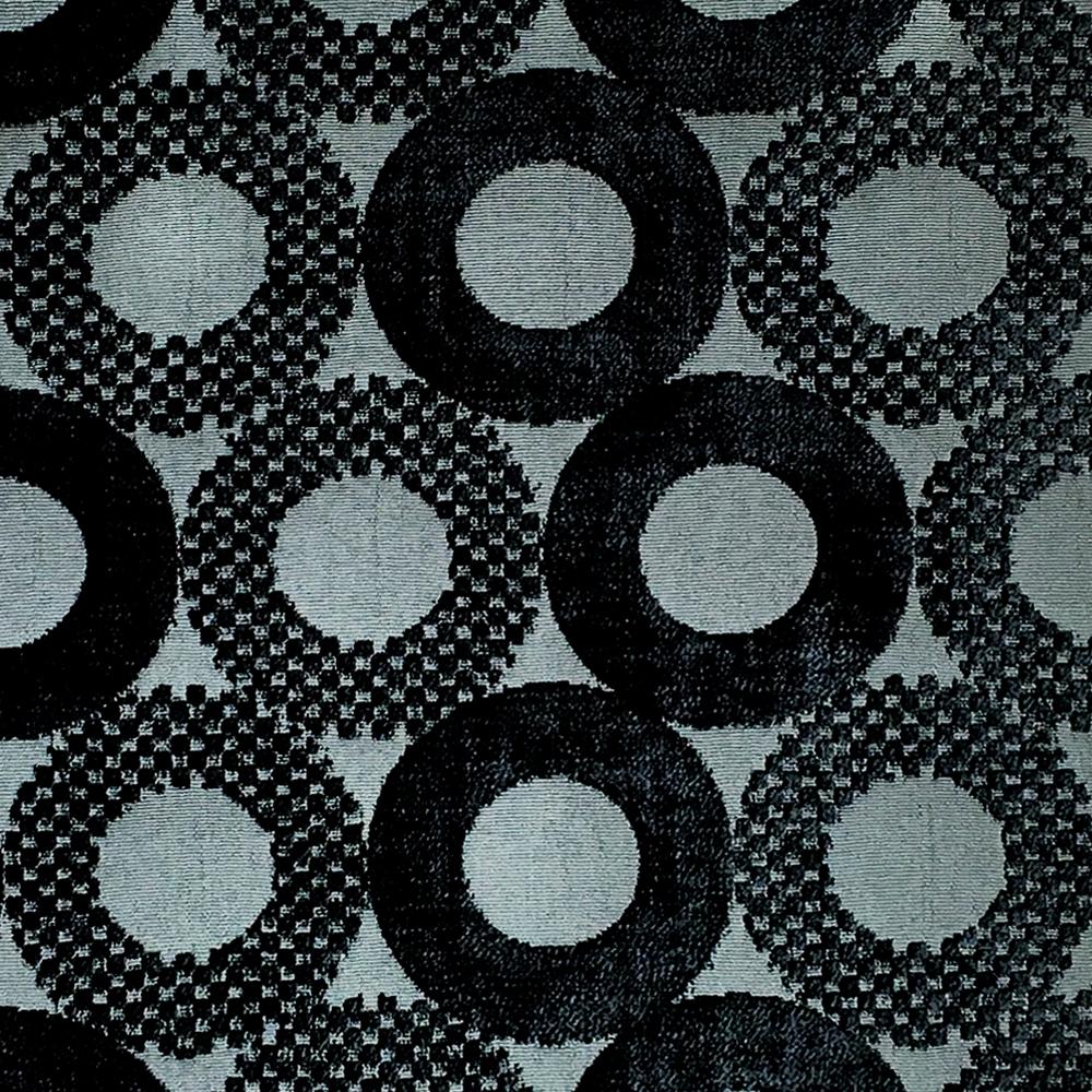 Black Velvet Circle Geometric Tone on Tone Fabric - Classic Modern Fabrics