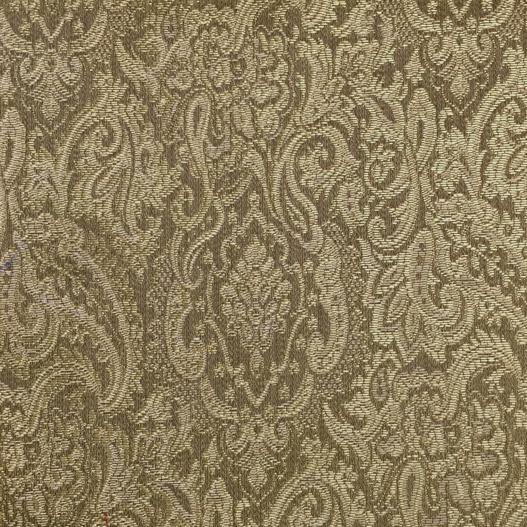 VERDI Olive Gold Regal Damask Jacquard Brocade Fabric - Classic & Modern